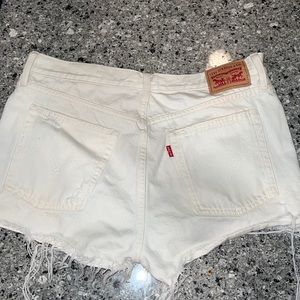 Levi Strauss White Denim Shorts